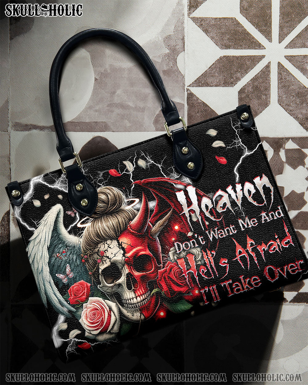 BLISSCORNERS HEAVEN DON'T WANT ME LEATHER HANDBAG