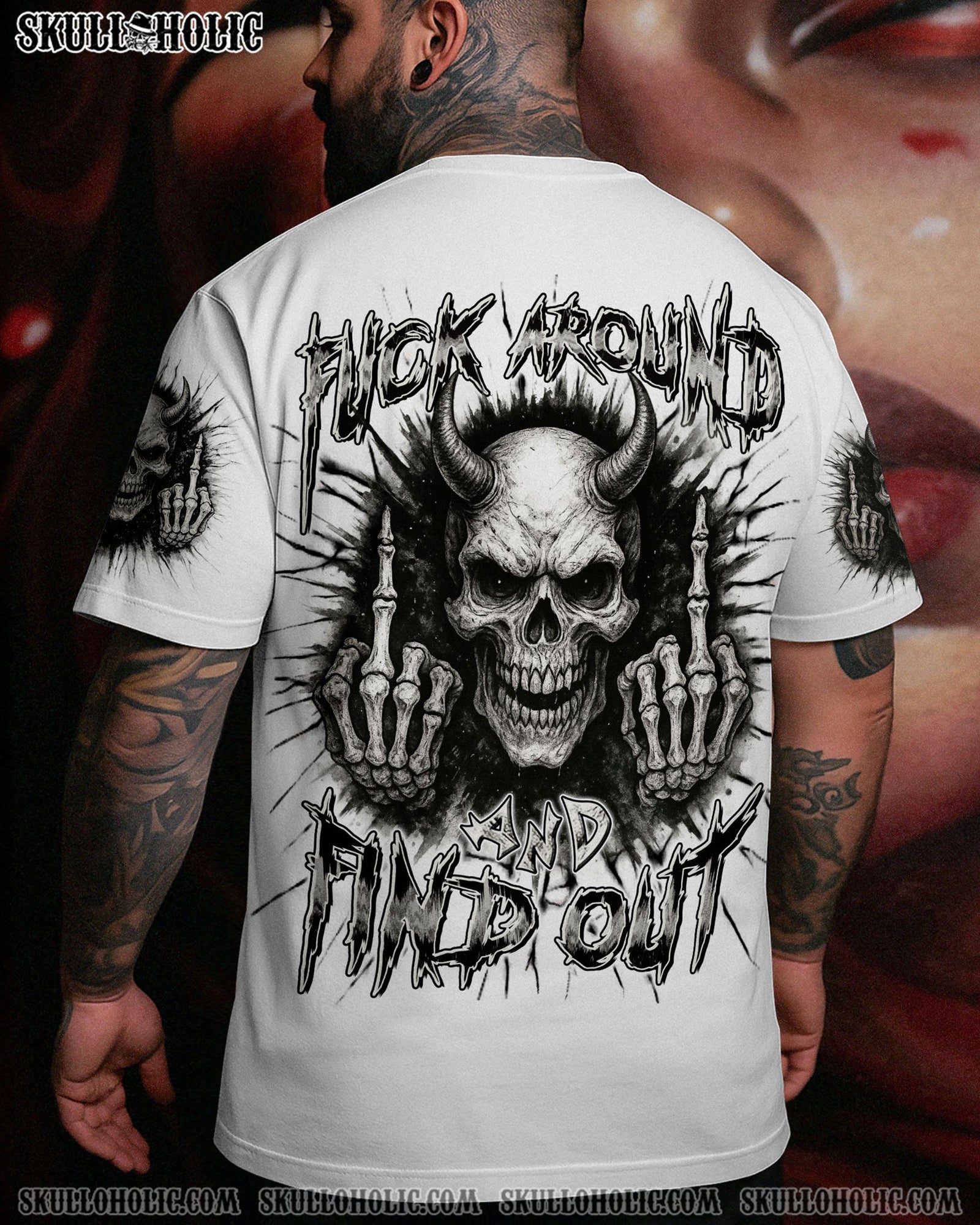 BLISSCORNERS F AROUND AND FIND OUT SKULL ALL OVER PRINT