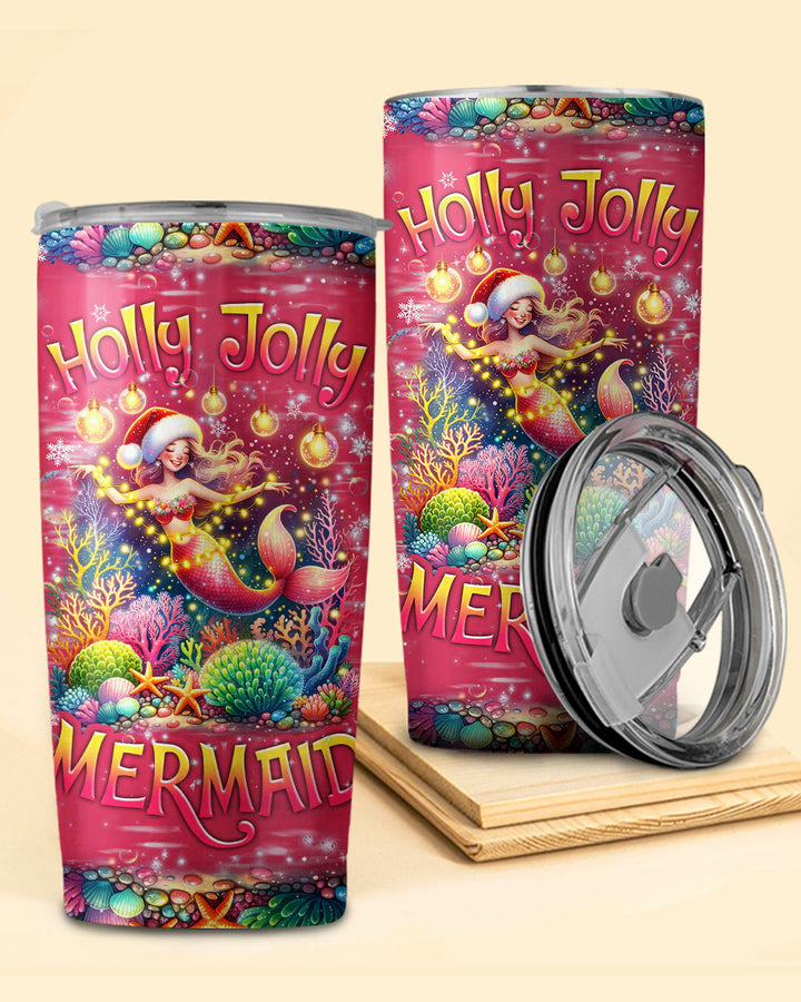 BLISSCORNERS HOLLY JOLLY MERMAID CHRISTMAS TUMBLER - TLNZ0311233