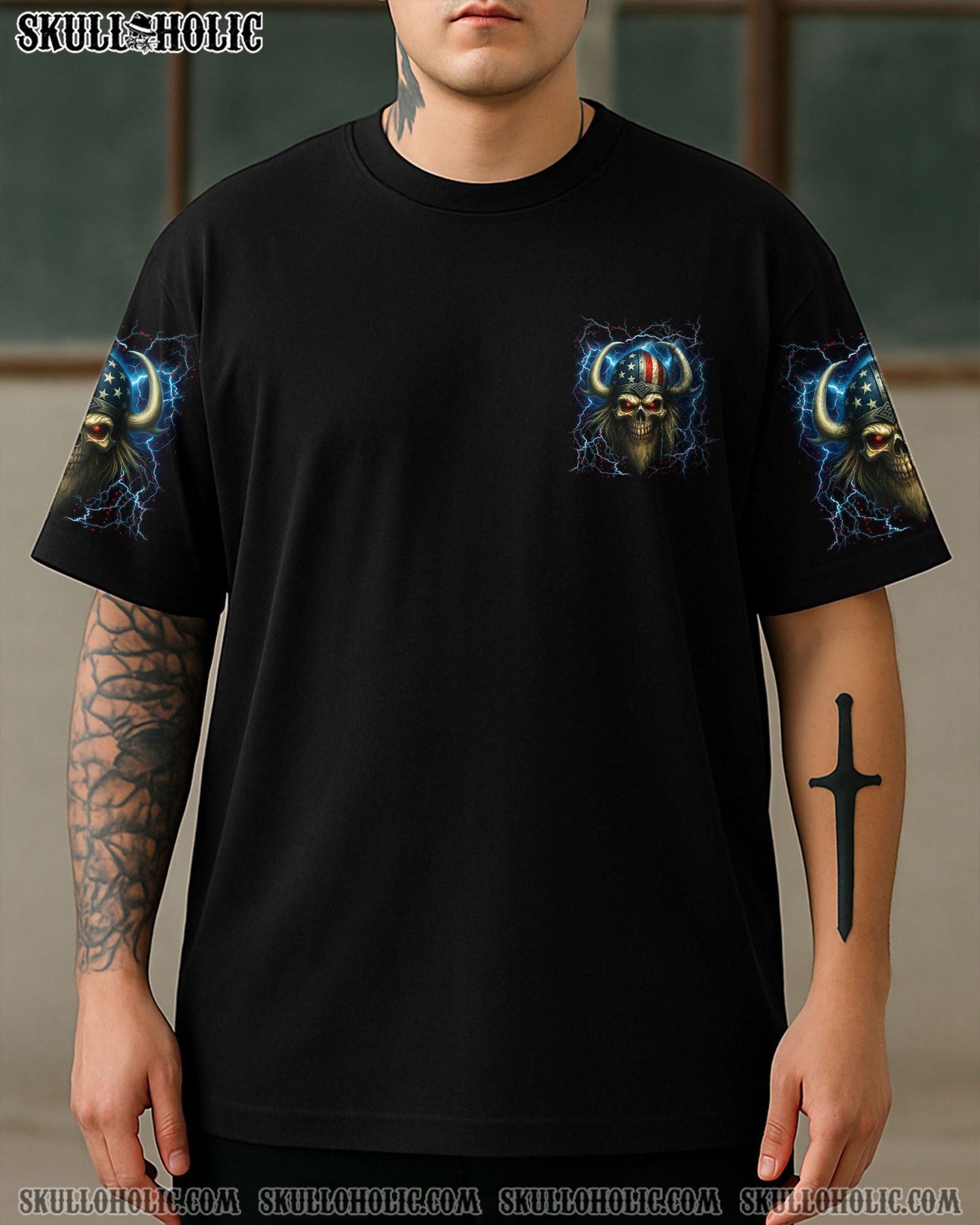 BLISSCORNERS I AM THE STORM SKULL WARRIOR ALL OVER PRINT