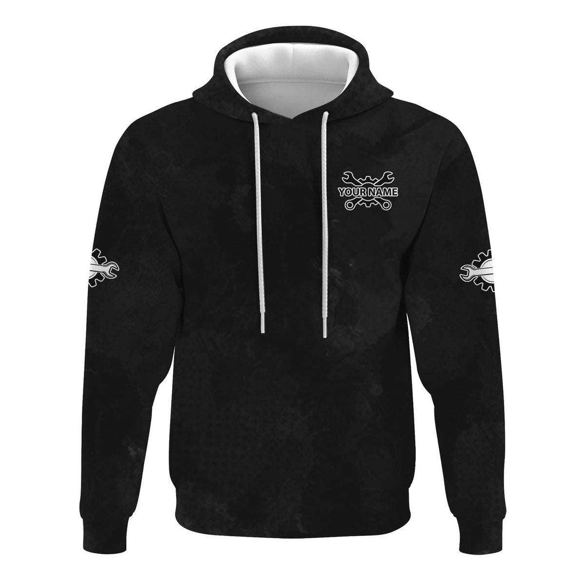 Blisscorners American Flag Mechanic Shirt, Blue Lightning & Tools Graphic, Perfect Patriotic Gift Shirt for Auto Repair Workers & Garage Fans