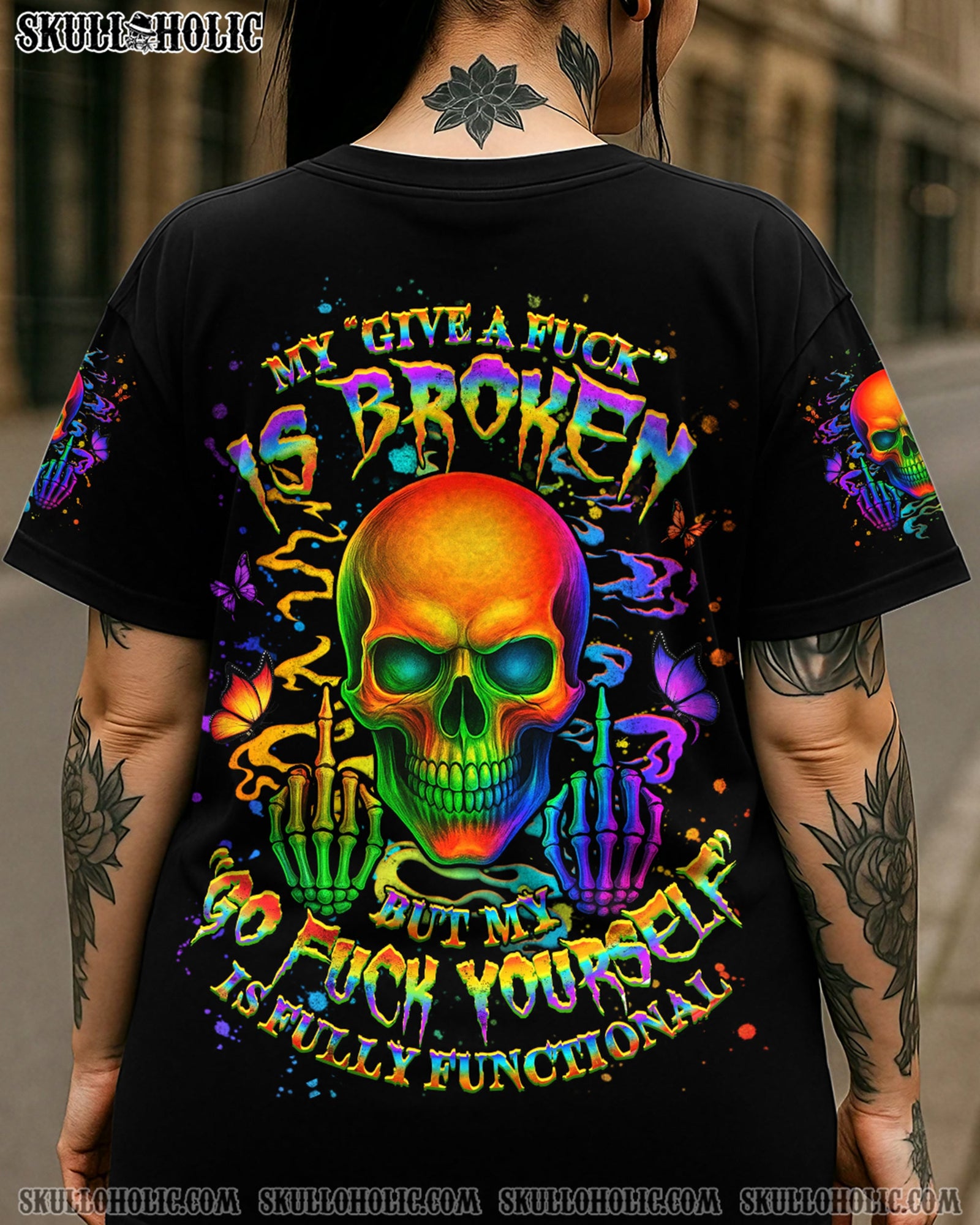 BLISSCORNERS MY GIVE A F SKULL ALL OVER PRINT