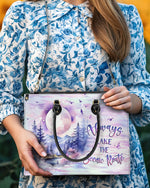 BLISSCORNERS ALWAYS TAKE THE SCENIC ROUTE LEATHER HANDBAG