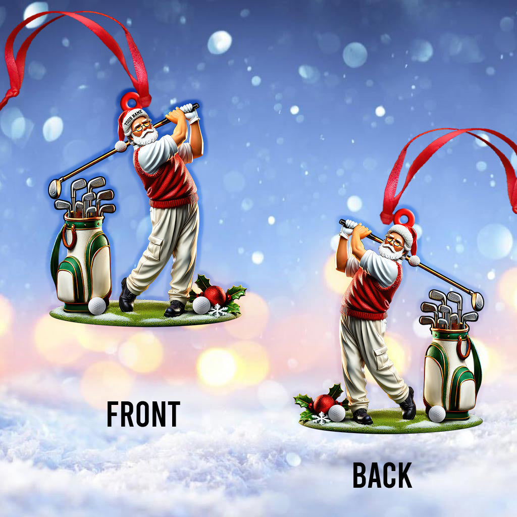 Blisscorners Custom Name Golf Santa Ornament, Golf Lover Christmas Gifts2D Flat LM2211