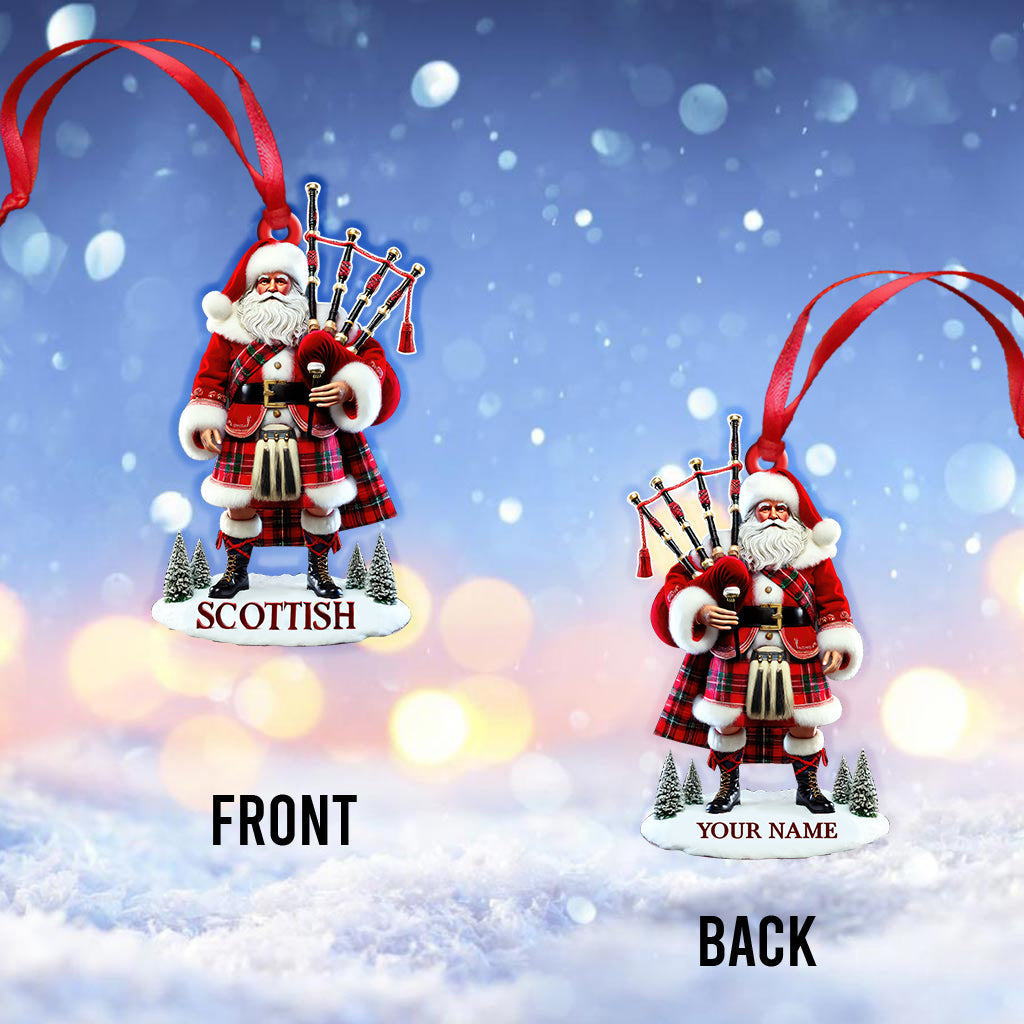 Blisscorners Custom Name Scotland Ornament, Christmas Gift for Scotland Lovers2D Flat LM2111