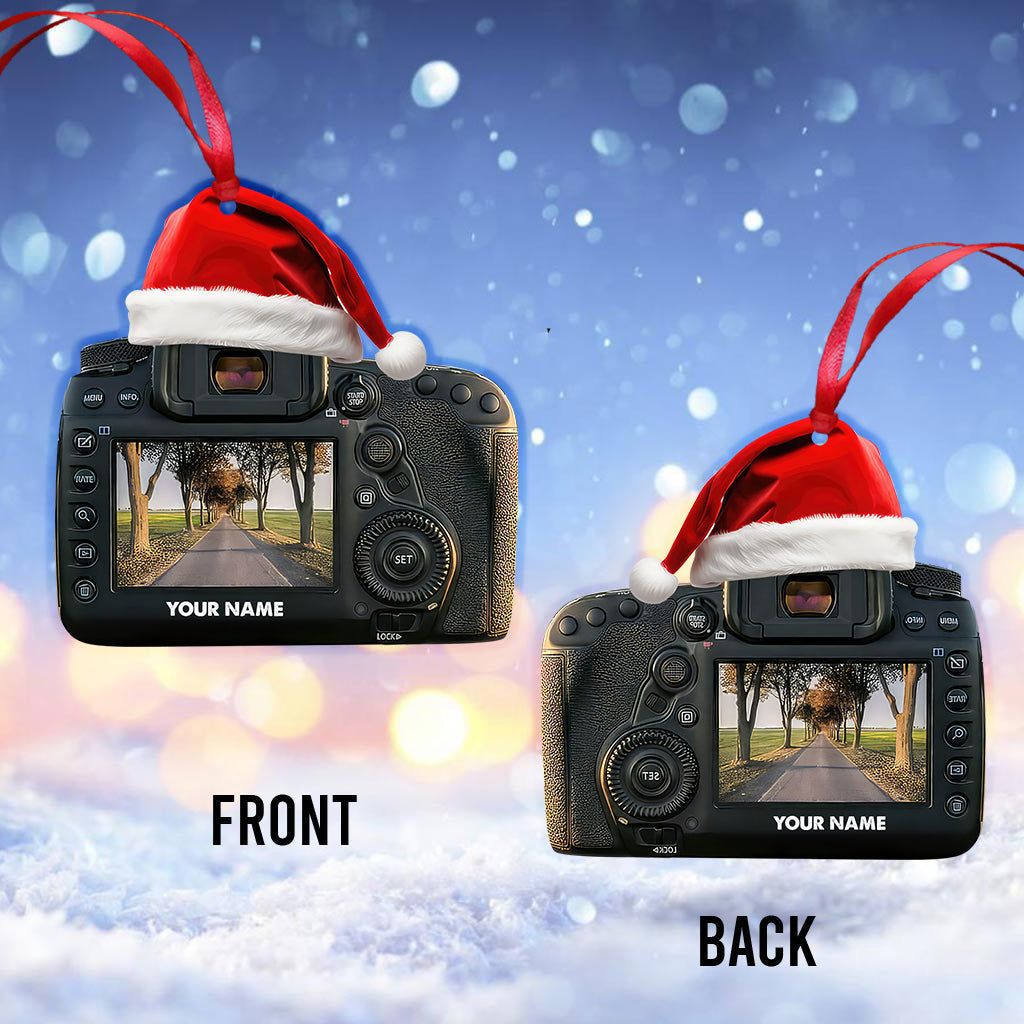 Blisscorners Custom Name Photographer Ornament, Photographer Christmas Gift2D Flat LM2211
