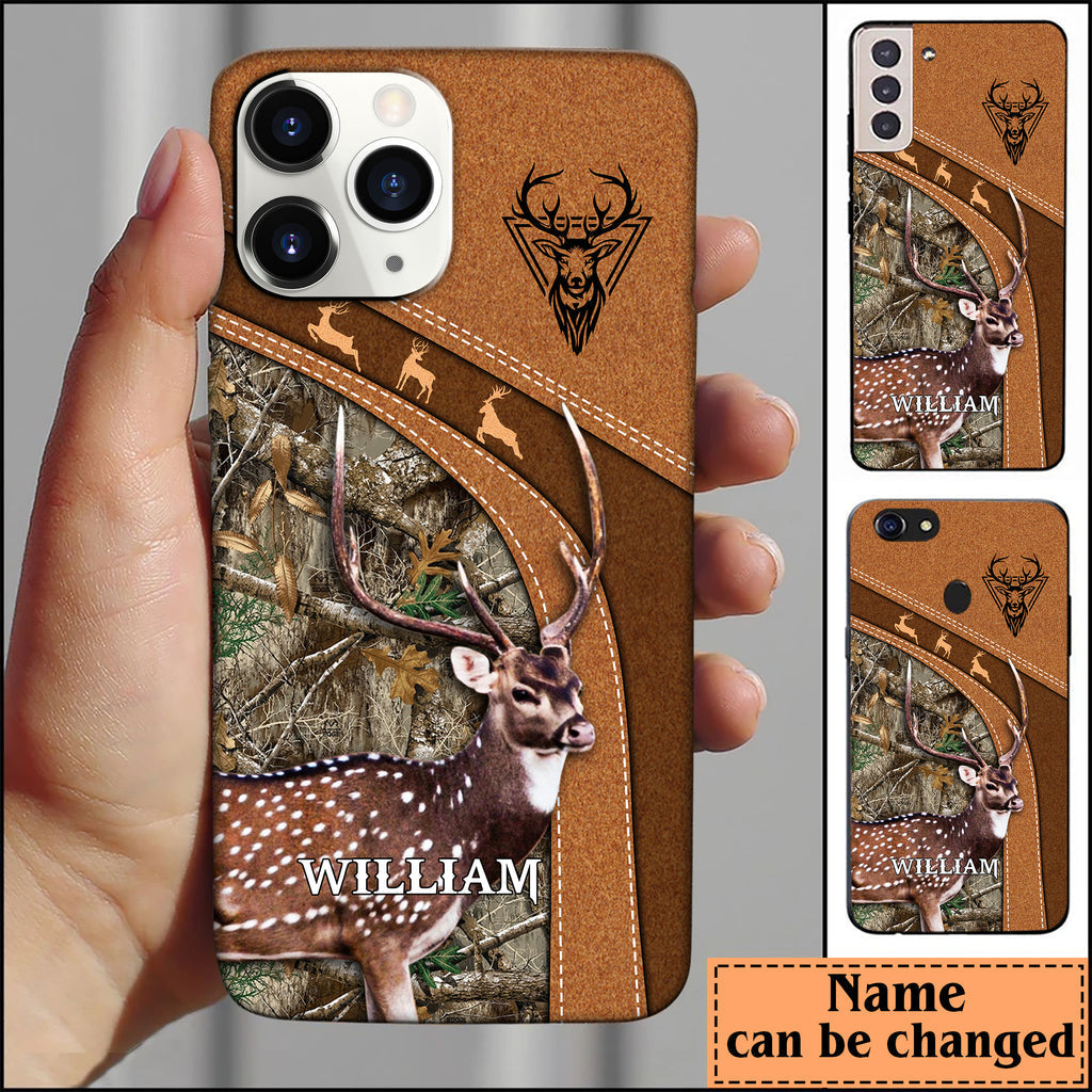 Blisscorners Chital Deer Hunting Personalized Name Phone Case LM1012