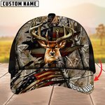 Blisscorners Premium Florapunk S21 Deer Hunting Trucker Camouflage Pattern Multicolor Personalized Name 3D Cap