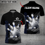 Blisscorners Bowling And Pins Deep Retro Multicolor Customized Name, Team Name 3D Shirts