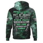 Blisscorners Attention Out of Order Funny Mechanic Shirt, Stupid People Cleaner Quote Graphic Shirt, Gift for Auto Enthusiasts & Mechanics