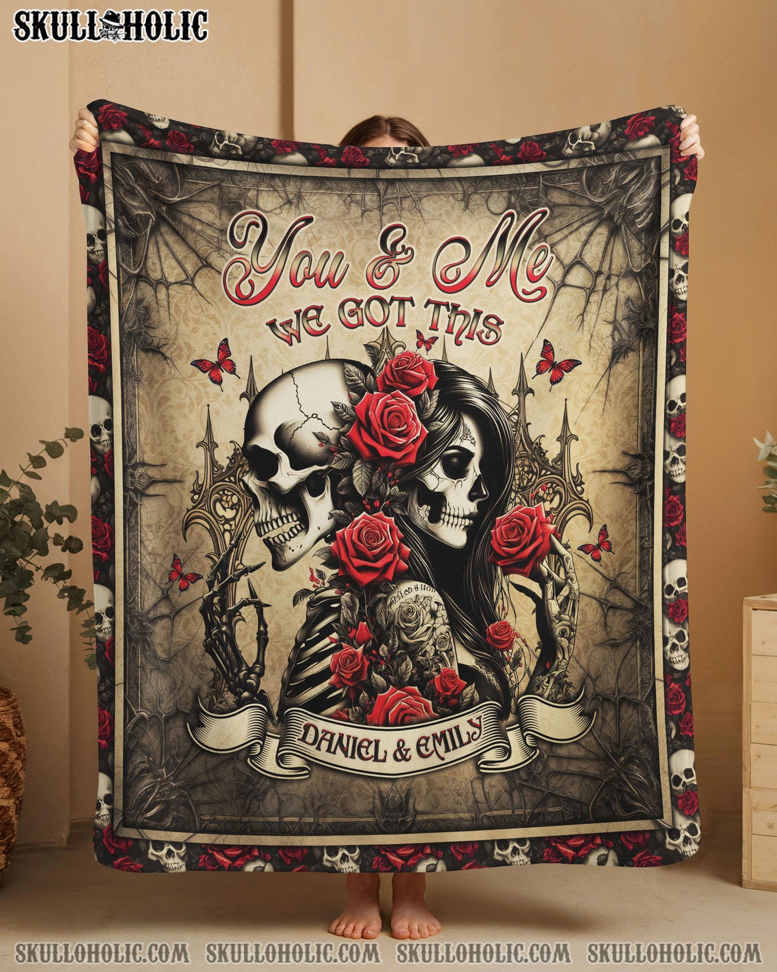 BLISSCORNERS PERSONALIZED YOU AND ME WE GOT THIS FLEECE BLANKET
