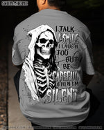 BLISSCORNERS BE CAREFUL WHEN I'M SILENT SKULL REAPER ALL OVER PRINT