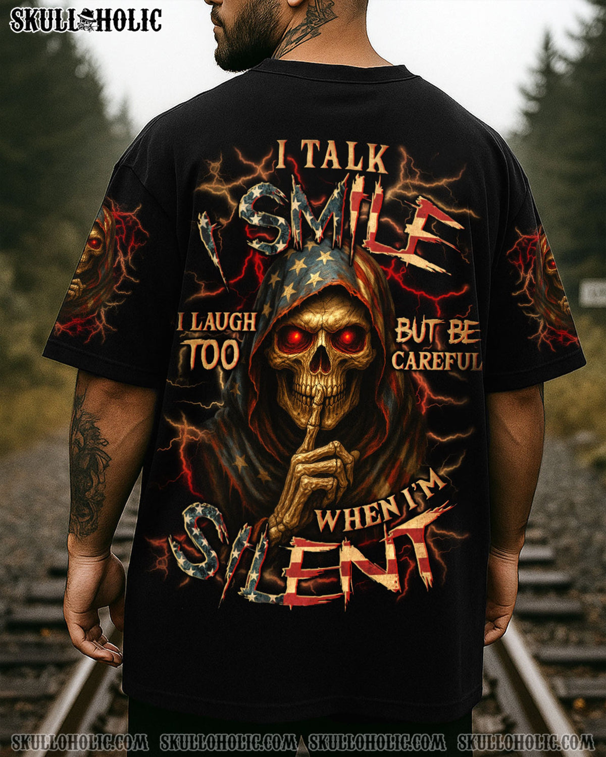 BLISSCORNERS BE CAREFUL WHEN I'M SILENT REAPER ALL OVER PRINT