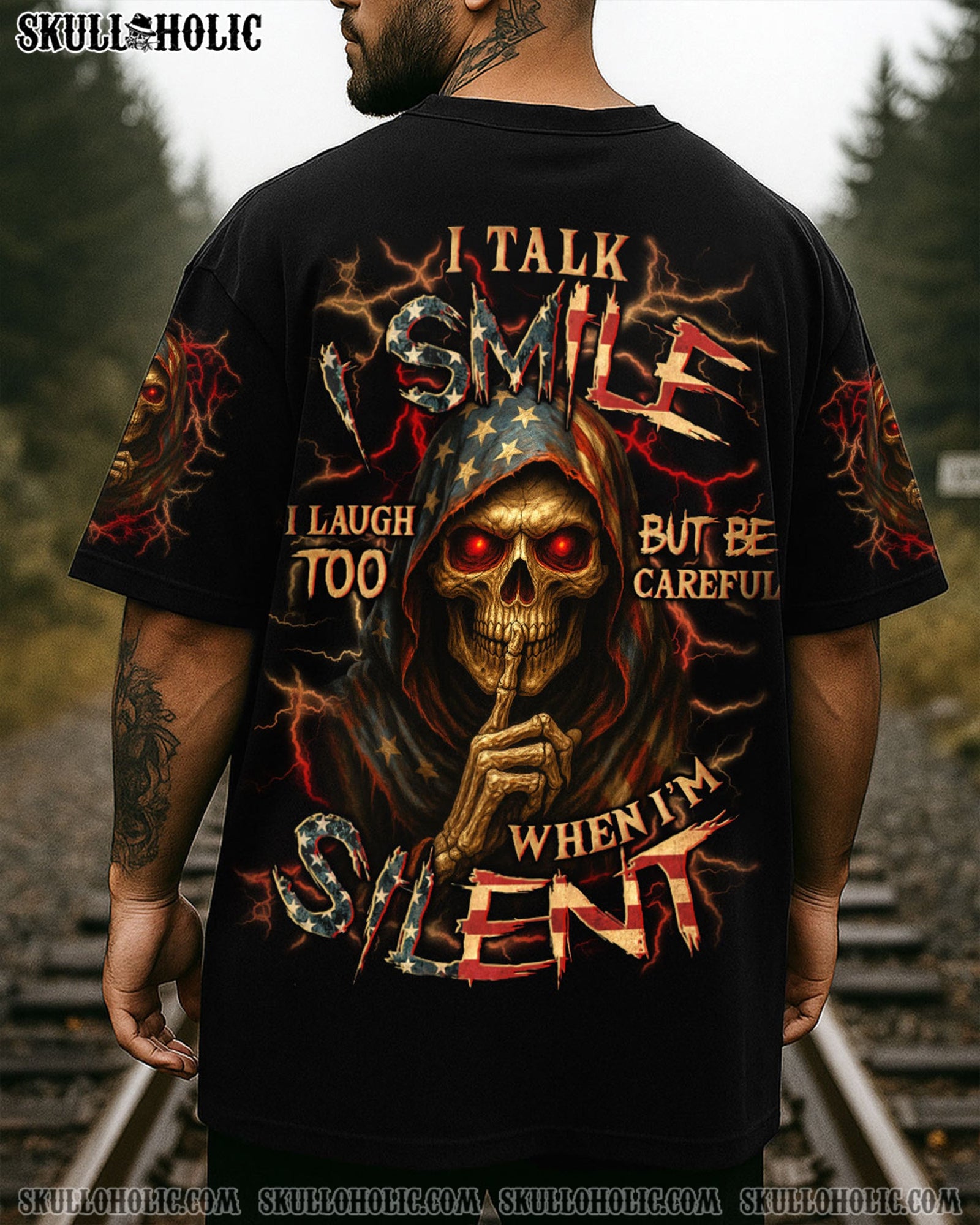 BLISSCORNERS BE CAREFUL WHEN I'M SILENT REAPER ALL OVER PRINT