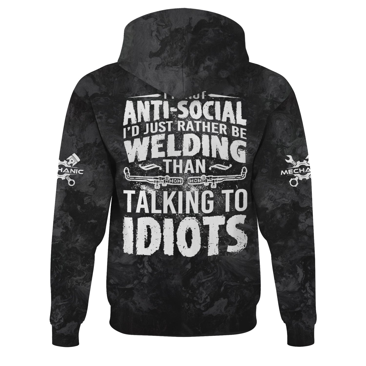 Blisscorners Custom Name Mechanic Shirt I'm Not Anti Social I'd Just Rather Be Welding T Shirt