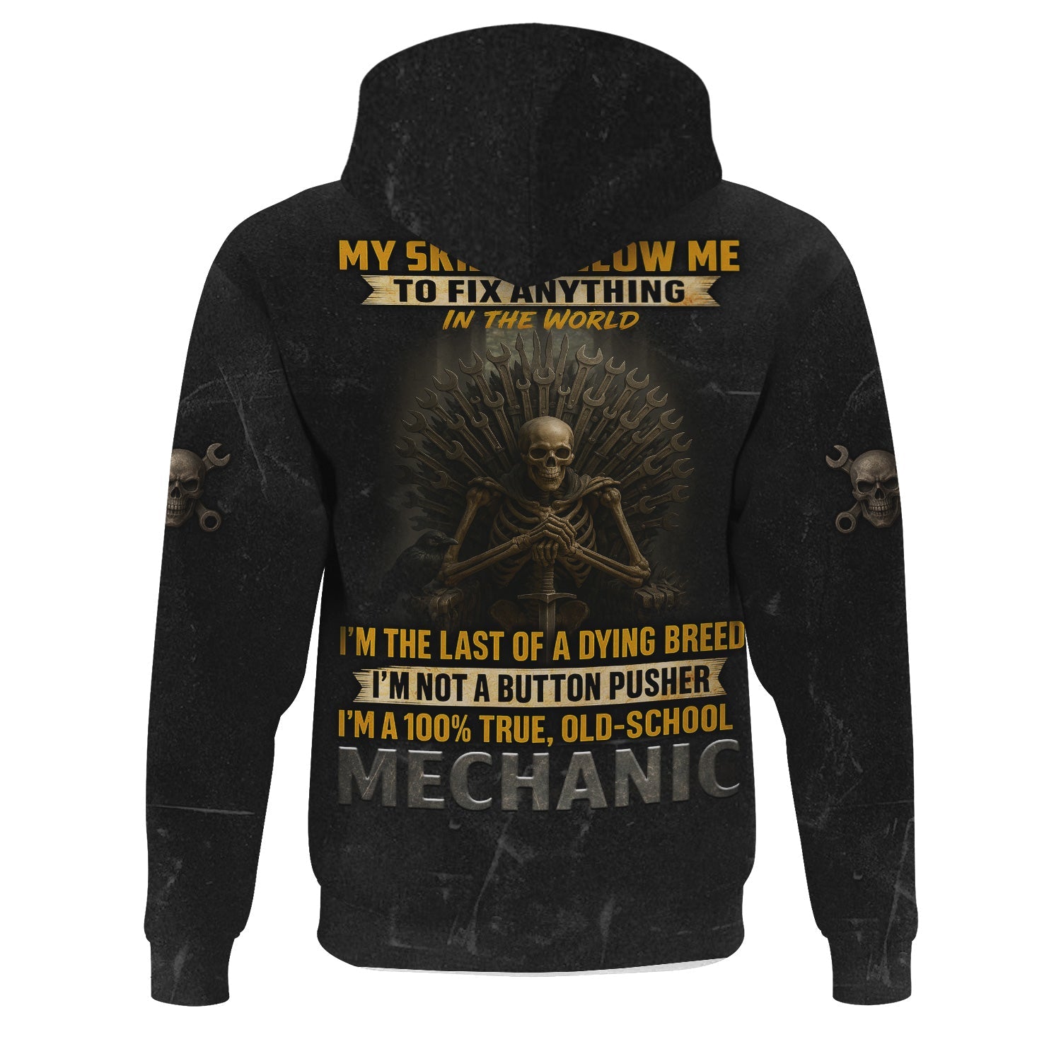 Blisscorners Custom Name Funny Mechanic T Shirt My Skills Allow Me To Fix Anything In The World Shirt For Mechanic