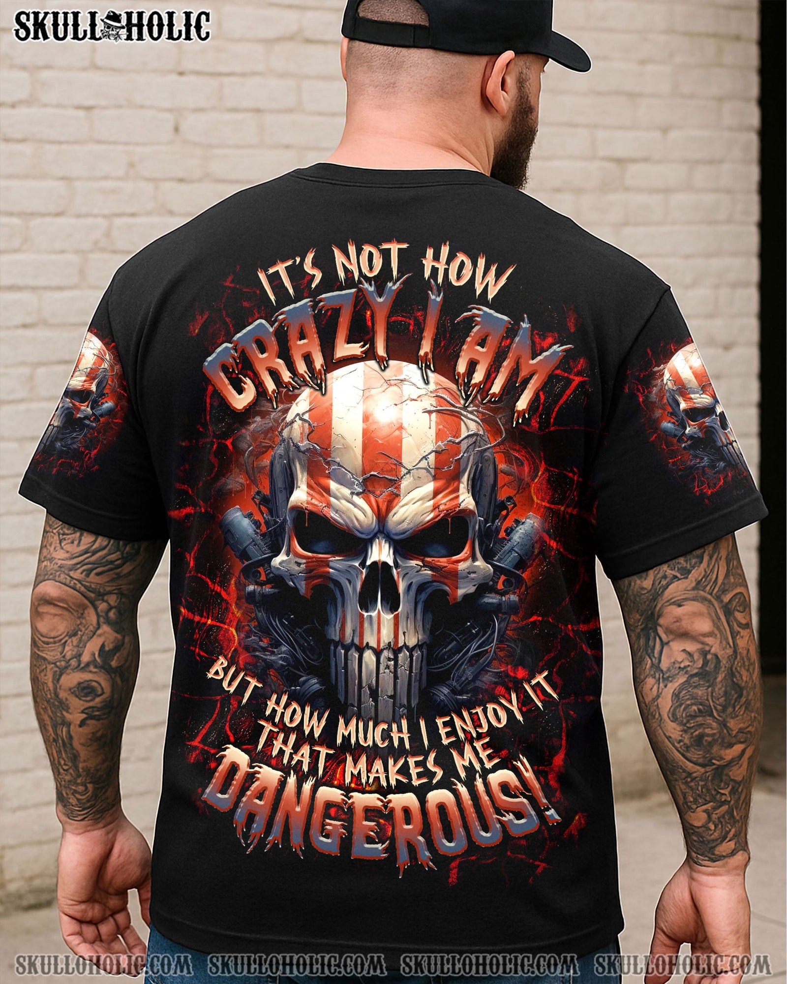 BLISSCORNERS IT'S NOT HOW CRAZY I AM SKULL ALL OVER PRINT