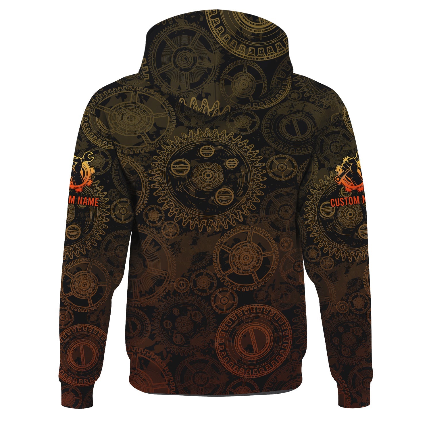 Blisscorners Personalized Gear And Wrench Mechanic Shirt, Custom Name Work Shirt For Auto Repair, Garage And Engineering Professionals