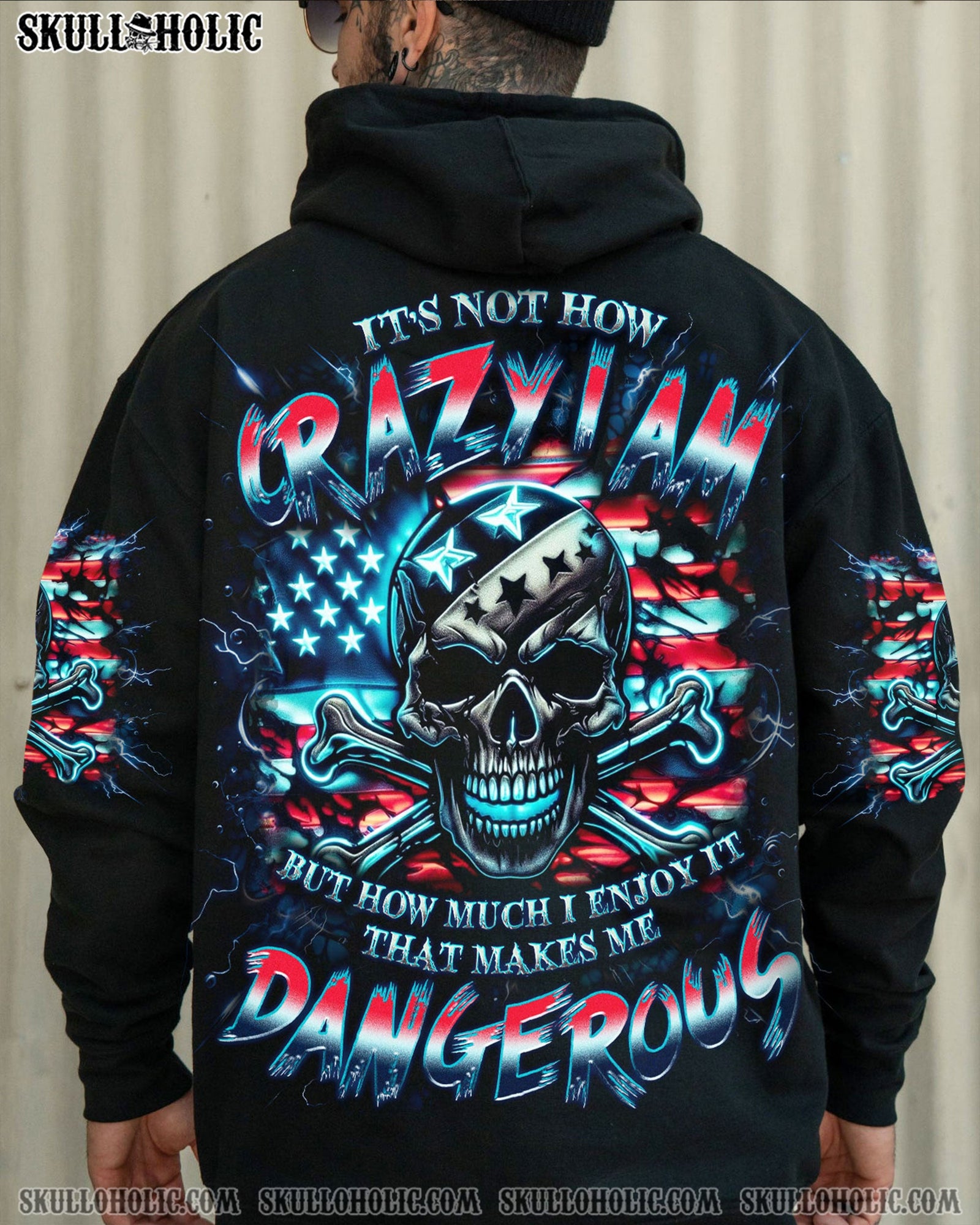 BLISSCORNERS IT'S NOT HOW CRAZY I AM SKULL ALL OVER PRINT