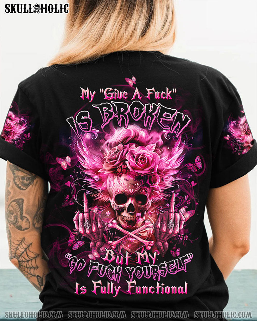 BLISSCORNERS THE GOOD GIRL IN ME MESSY BUN ALL OVER PRINT