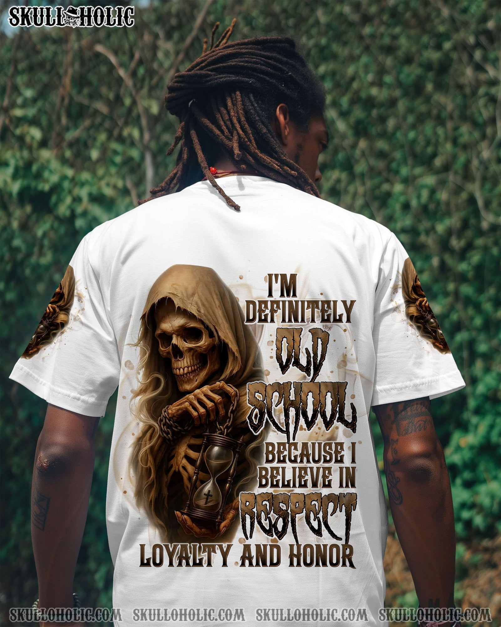 BLISSCORNERS I'M DEFINITELY OLD SCHOOL REAPER SKULL ALL OVER PRINT