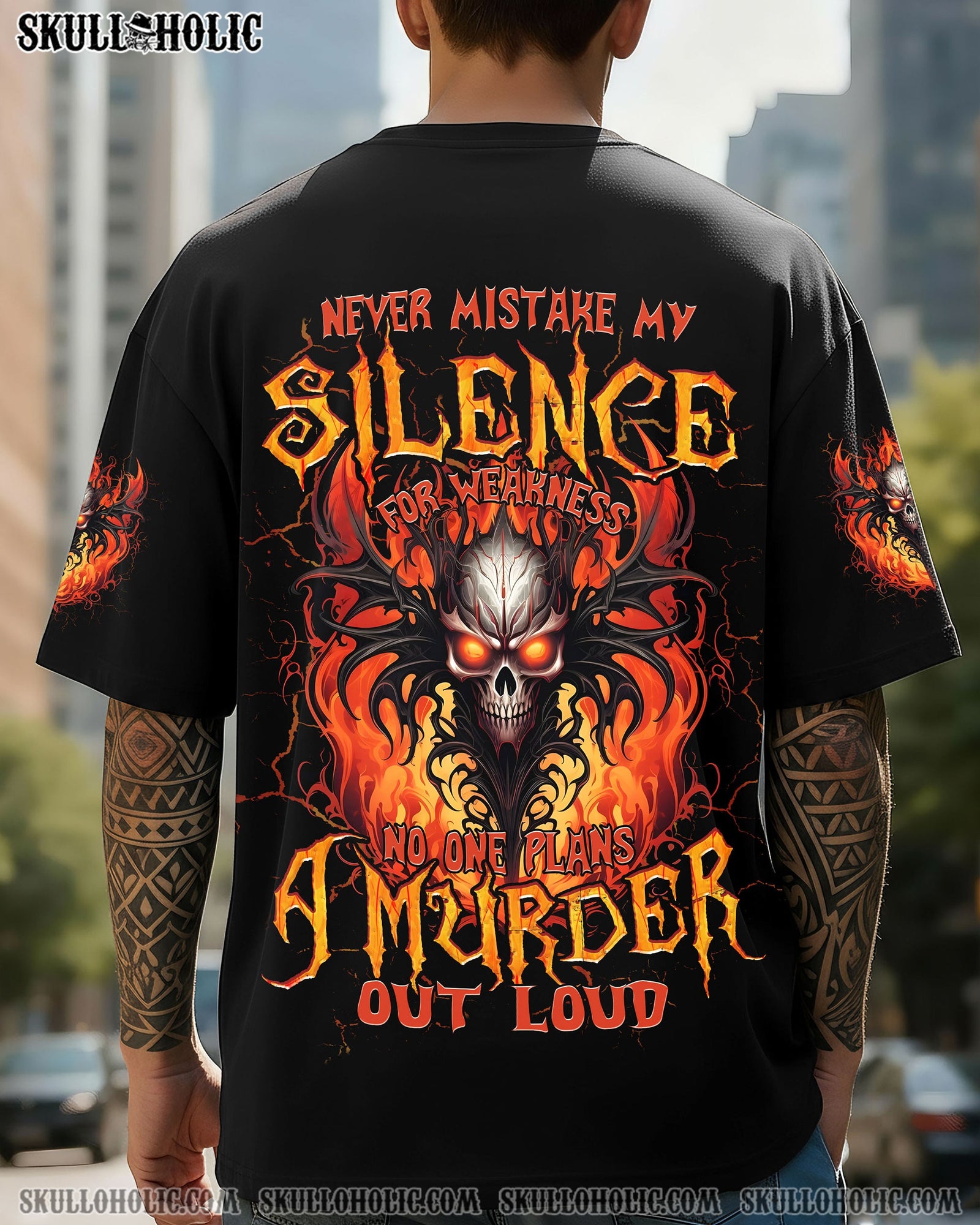 BLISSCORNERS NEVER MISTAKE MY SILENCE FOR WEAKNESS ALL OVER PRINT