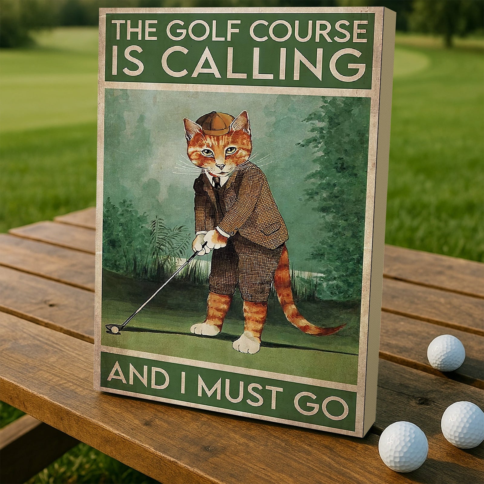 Blisscorners The Golf Course Is Calling And I Must Go Canvas Wall Art, Golf Decor, Gift For Golf Lovers LM2611