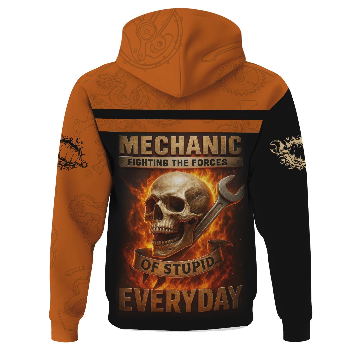 Blisscorners Personalized T-Shirt Mechanic Fighting The Forces Of Stupid Everyday Boxing Funny Design Shirt For Mechanics
