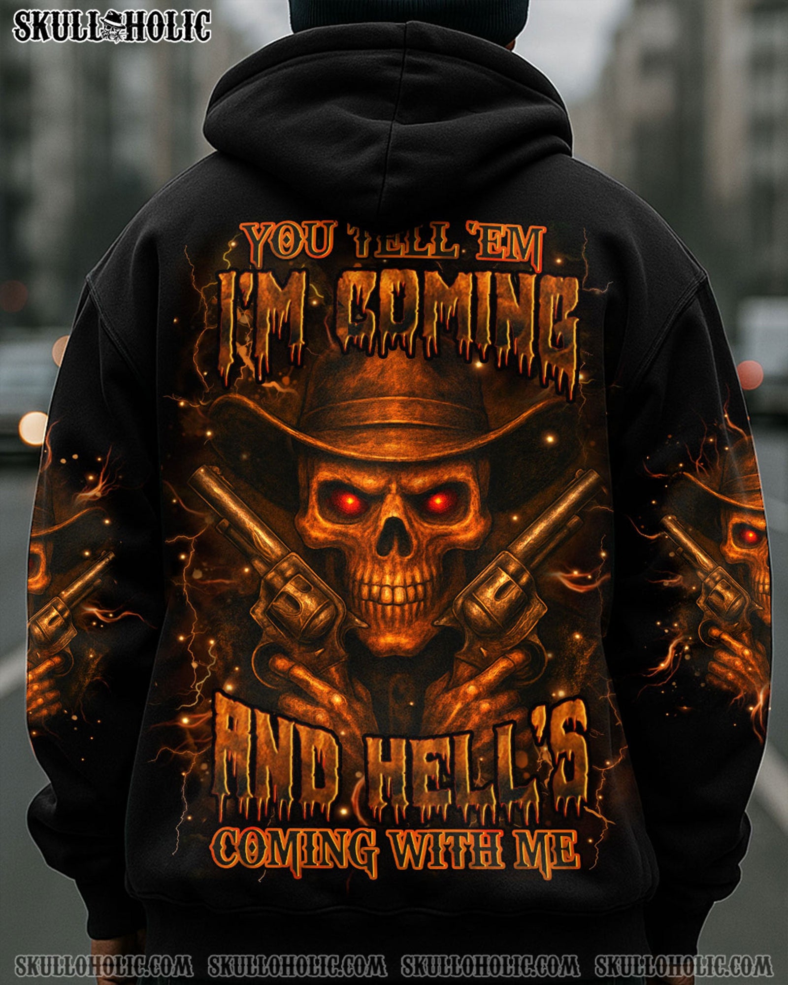 BLISSCORNERS HELL'S COMING WITH ME ALL OVER PRINT