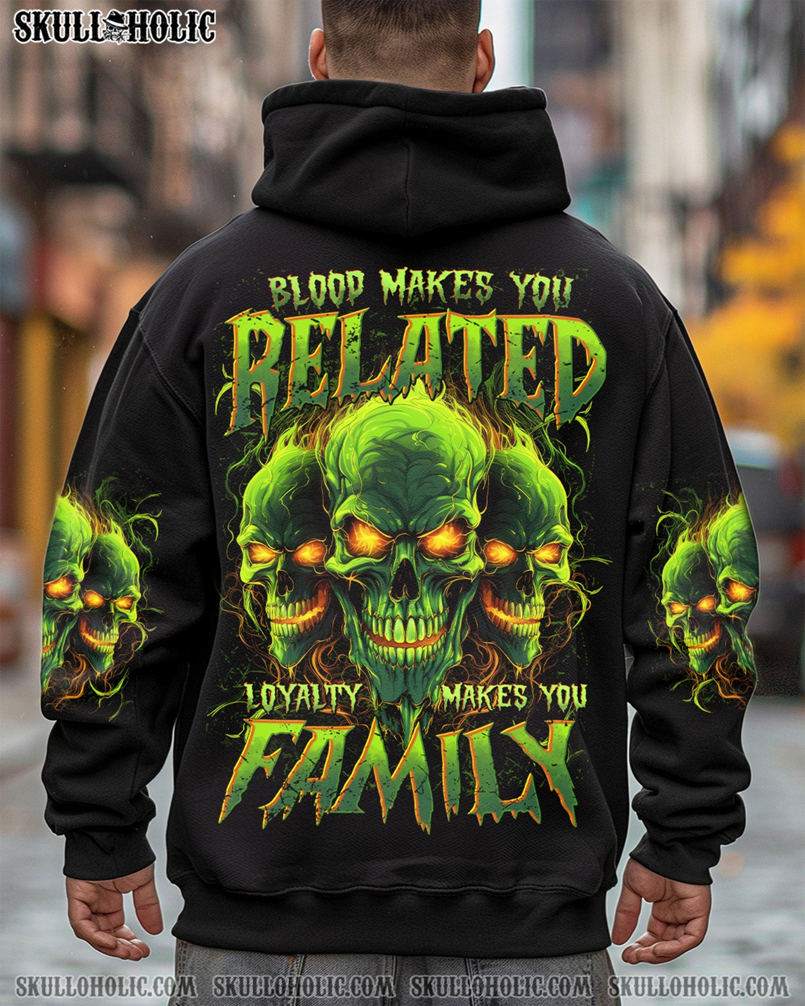BLISSCORNERS LOYALTY MAKES YOU FAMILY SKULL ALL OVER PRINT