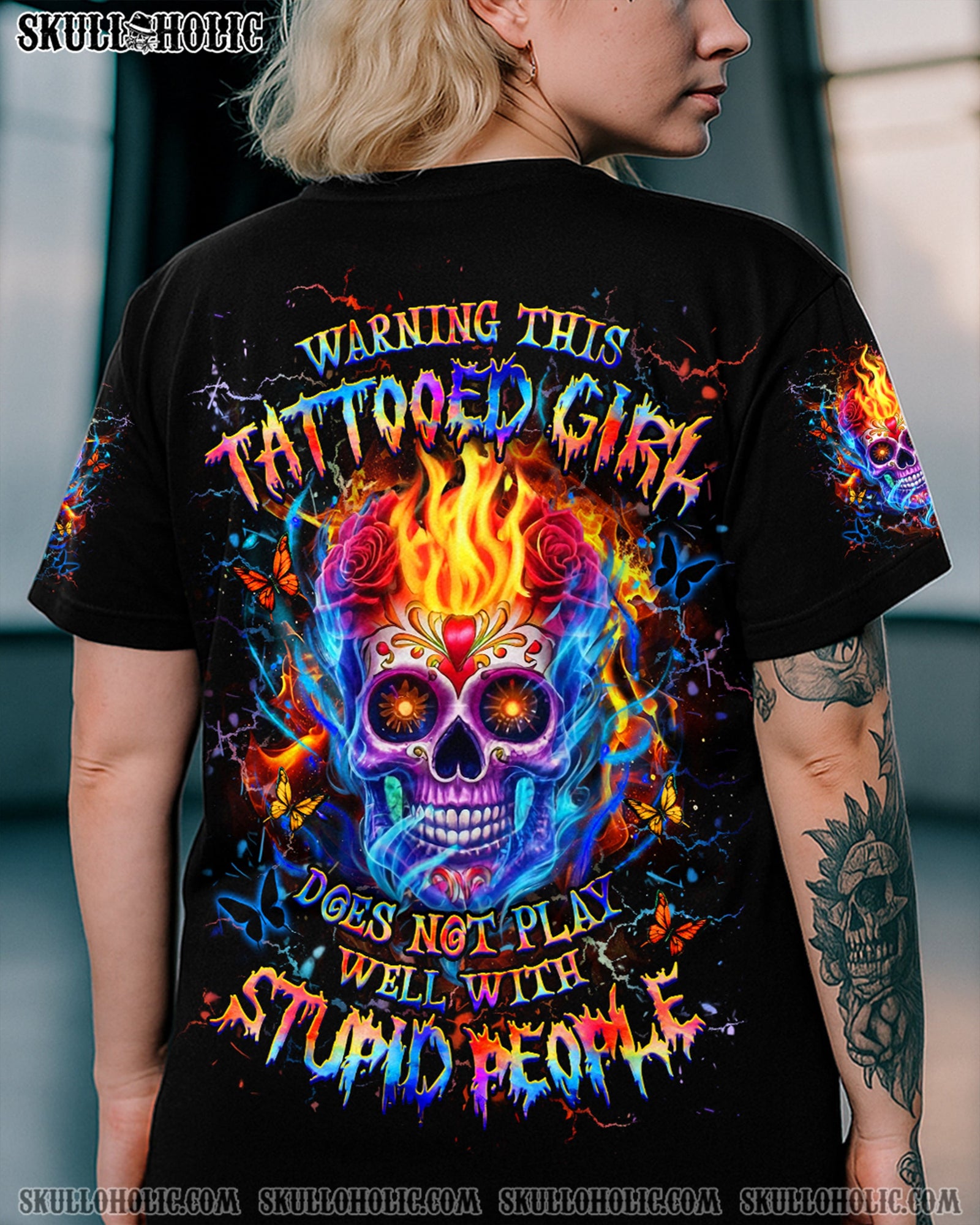 BLISSCORNERS WARNING THIS TATTOOED GIRL ALL OVER PRINT