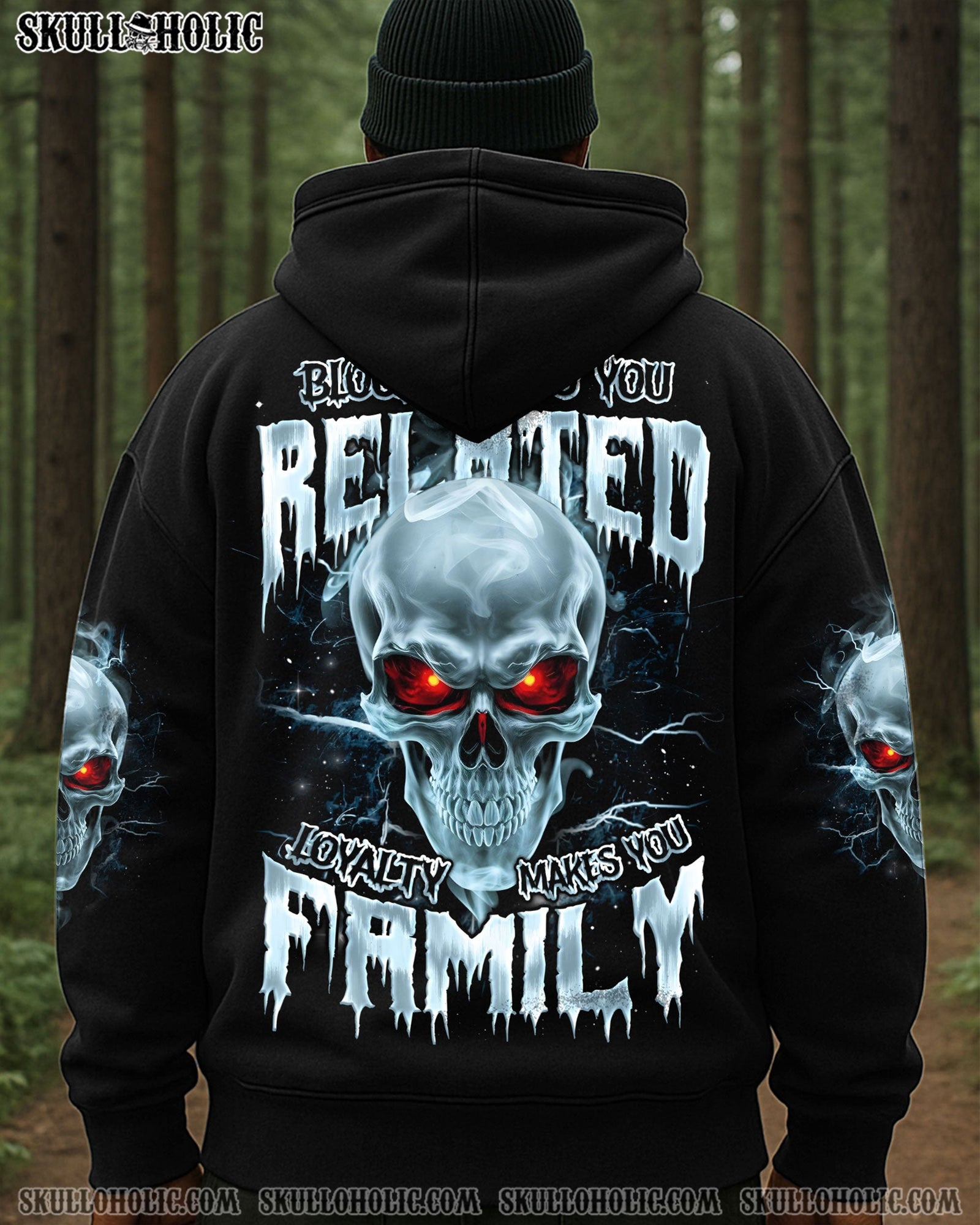 BLISSCORNERS LOYALTY MAKES YOU FAMILY SKULL ALL OVER PRINT