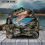 Blisscorners Trout Fishing Lure Camouflage Customized Name 3D Cap