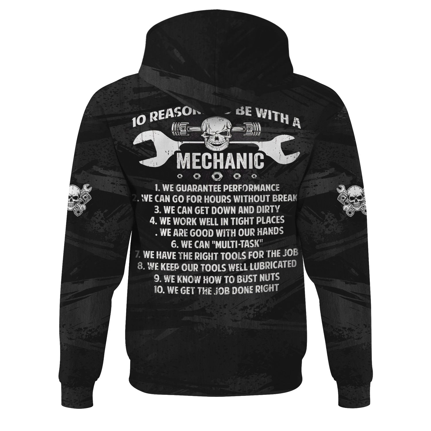 Blisscorners Custom Name Mechanic Shirt 10 Reasons To Be With A Mechanic Skull Wrench Auto Repair Garage Workwear Tee Car Repair Shirt Gift For Men Dad