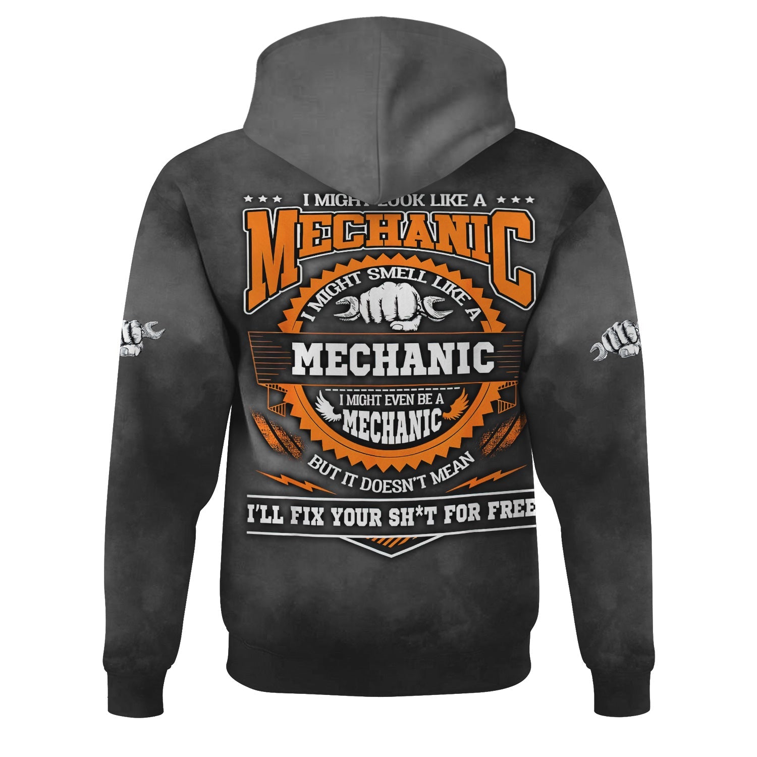 Blisscorners Mechanic Humor Shirt, I Might Look Like a Mechanic, Smell Like a Mechanic, But I Won’t Fix Your Sh*t for Free, Perfect Gift for Auto Repair Fans