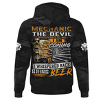 Blisscorners Beer & Mechanic Shirt, The Devil Whispered to Me, I Whispered Back Bring Beer Shirt, Funny Gift for Auto Repair Fans, For Car Lovers