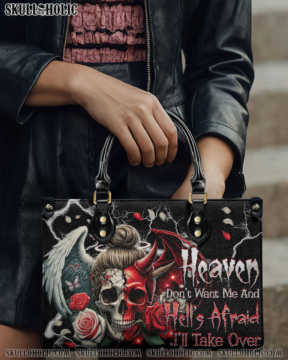 BLISSCORNERS HEAVEN DON'T WANT ME LEATHER HANDBAG