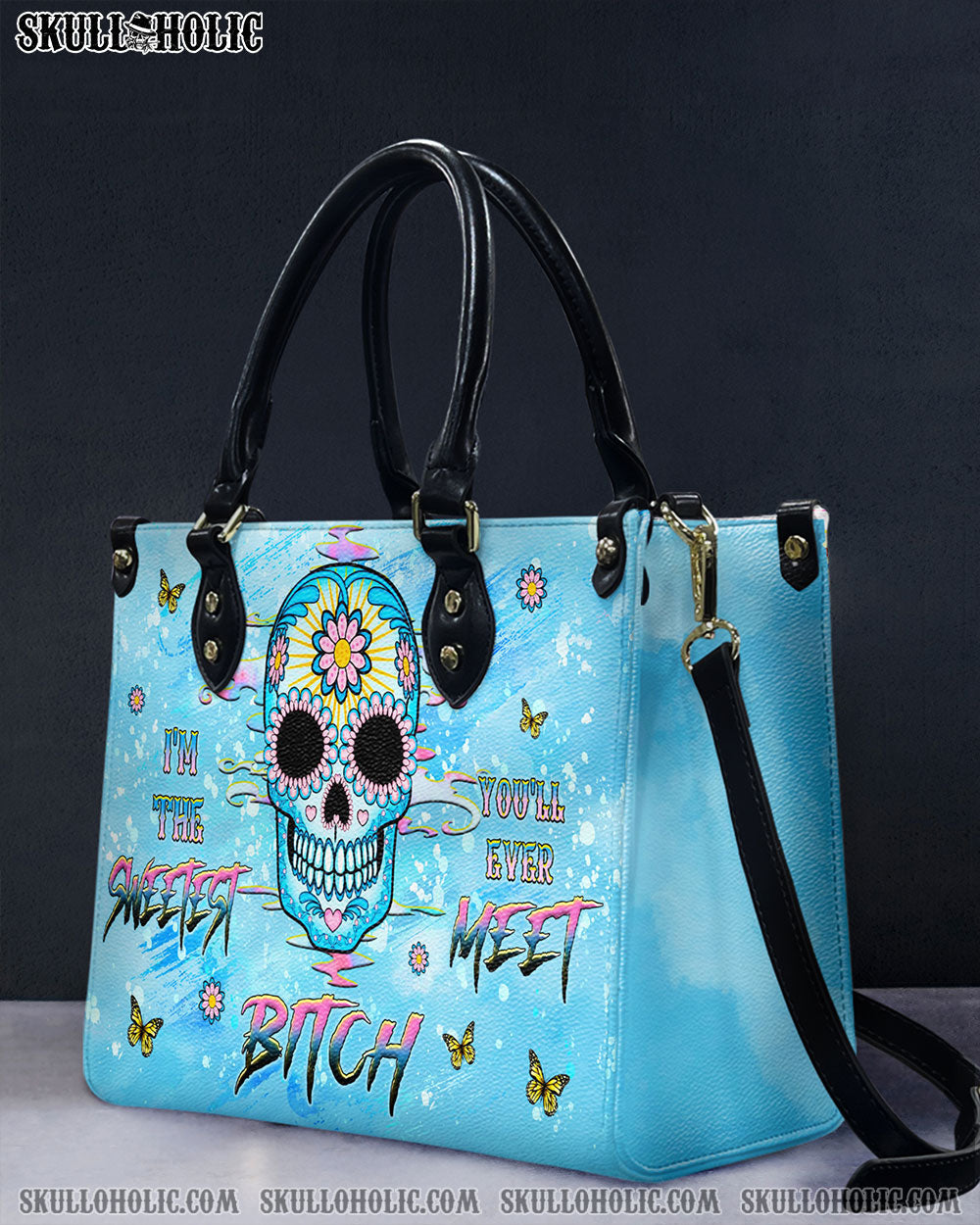 BLISSCORNERS I'M THE SWEETEST B LEATHER HANDBAG