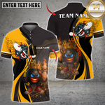 BlisscornersFlaming King Bowling Multicolor Customized Name, Team Name 3D Shirts