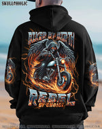BLISSCORNERS BIKER BY BIRTH REBEL BY CHOICE SKULL ALL OVER PRINT