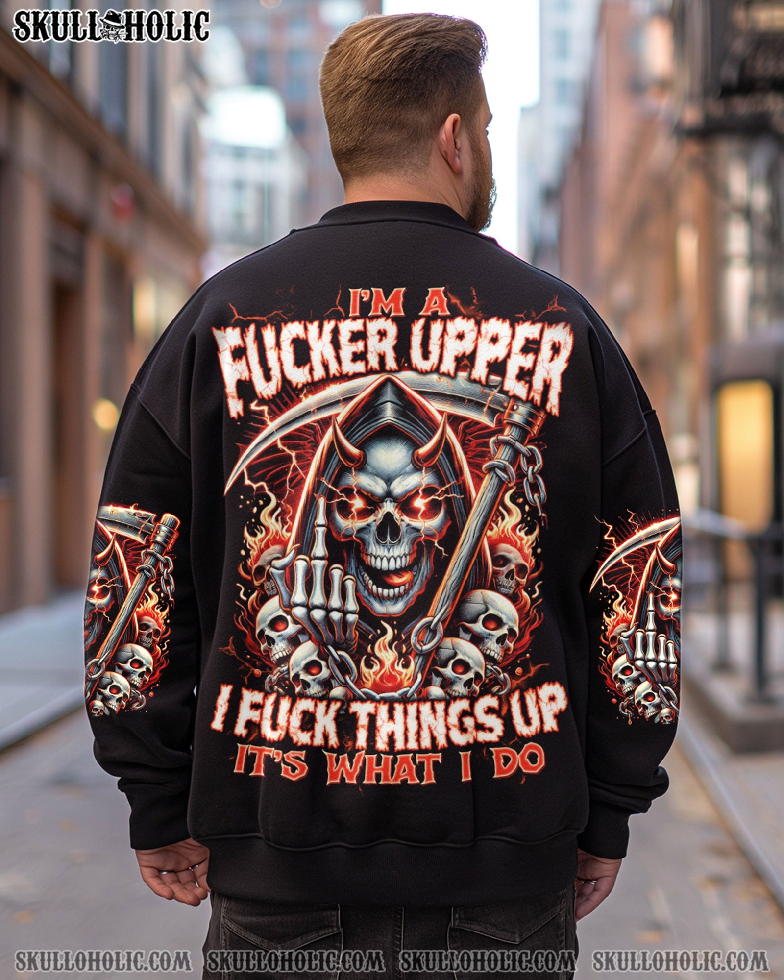 BLISSCORNERS IT'S WHAT I DO SKULL ALL OVER PRINT
