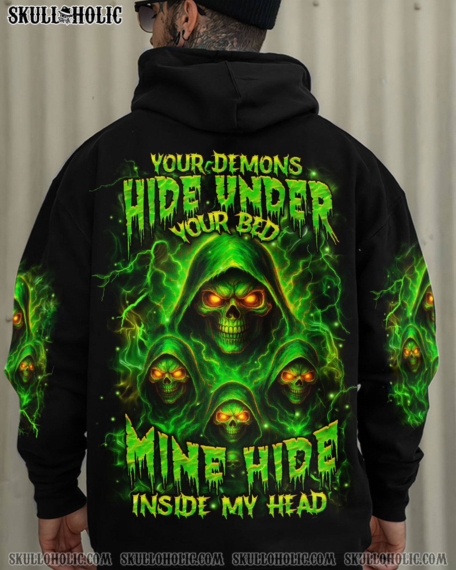BLISSCORNERS YOUR DEMONS HIDE UNDER YOUR BED ALL OVER PRINT