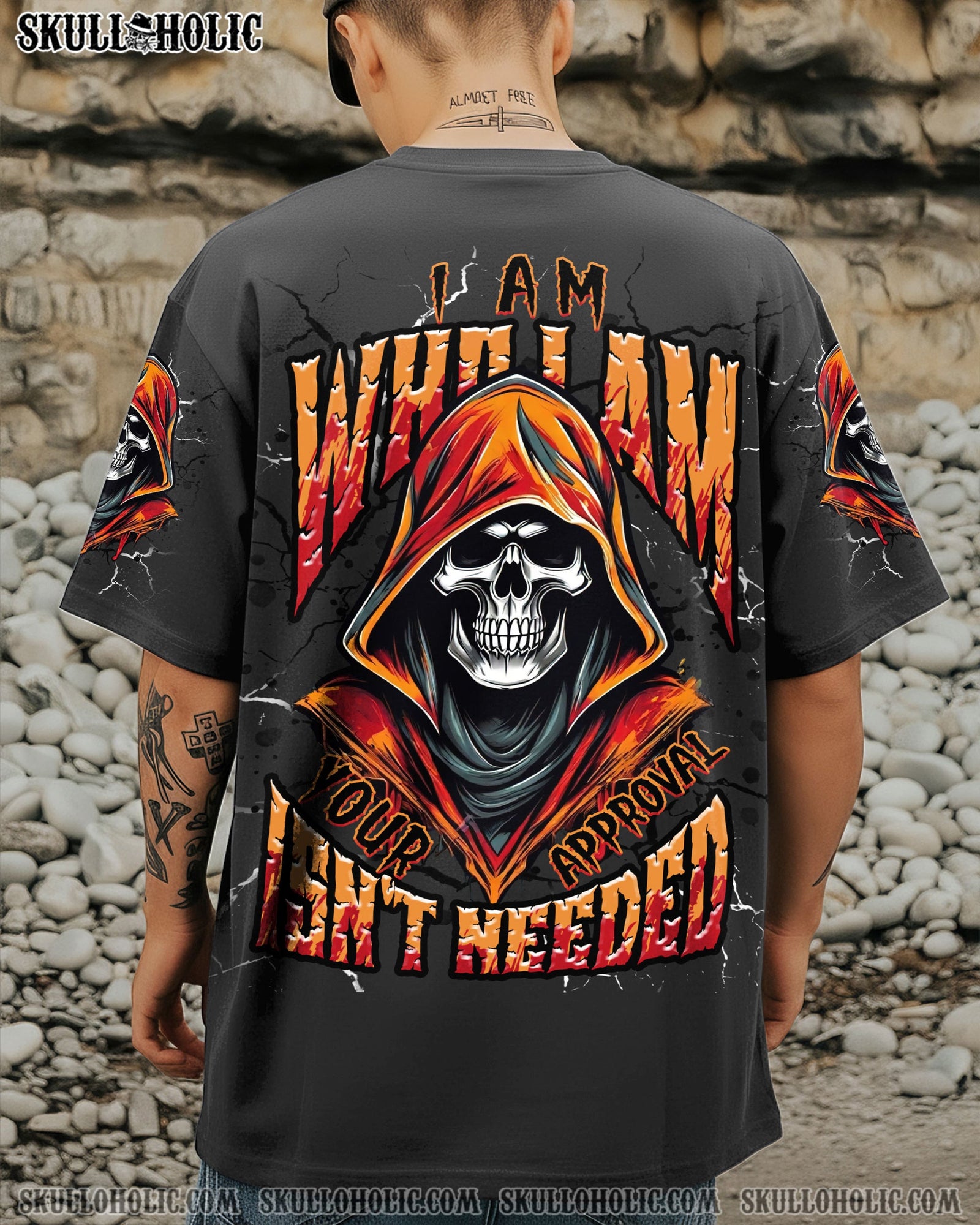 BLISSCORNERS I AM WHO I AM SKULL REAPER ALL OVER PRINT