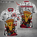 Blisscorners Bowling Pizza Cartoon Personalized Name 3D Unisex Shirt