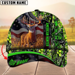 Blisscorners Best USA Flag Pattern Deer Hunting Camouflage Multicolor Personalized Name 3D Cap
