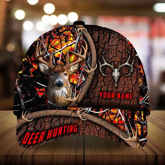 Blisscorners Deer Hunting Camo Fitted Personalized Cap