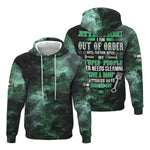 Blisscorners Attention Out of Order Funny Mechanic Shirt, Stupid People Cleaner Quote Graphic Shirt, Gift for Auto Enthusiasts & Mechanics