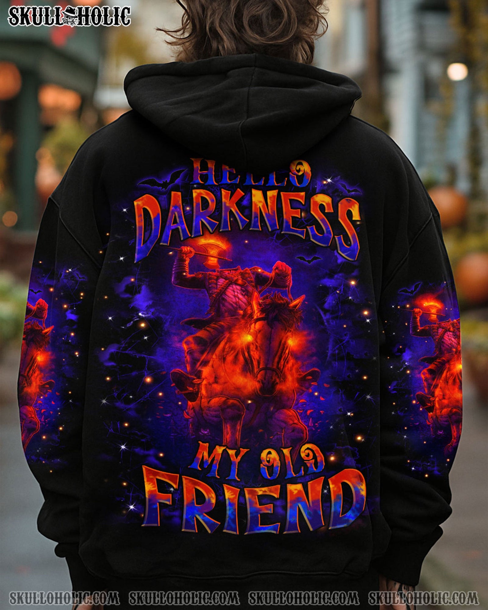 BLISSCORNERS HELLO DARKNESS MY OLD FRIEND HALLOWEEN ALL OVER PRINT