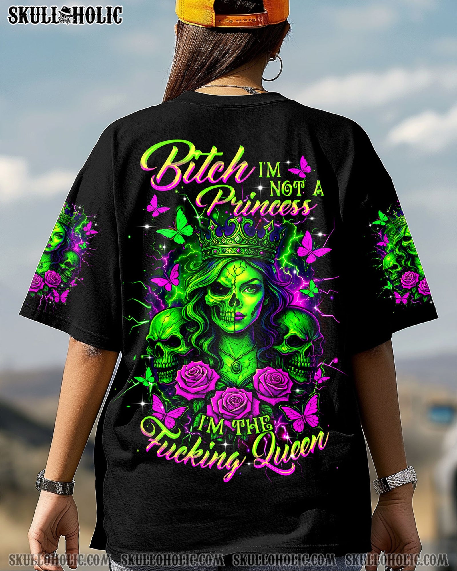 BLISSCORNERS I'M THE F QUEEN SKULL LADY ALL OVER PRINT