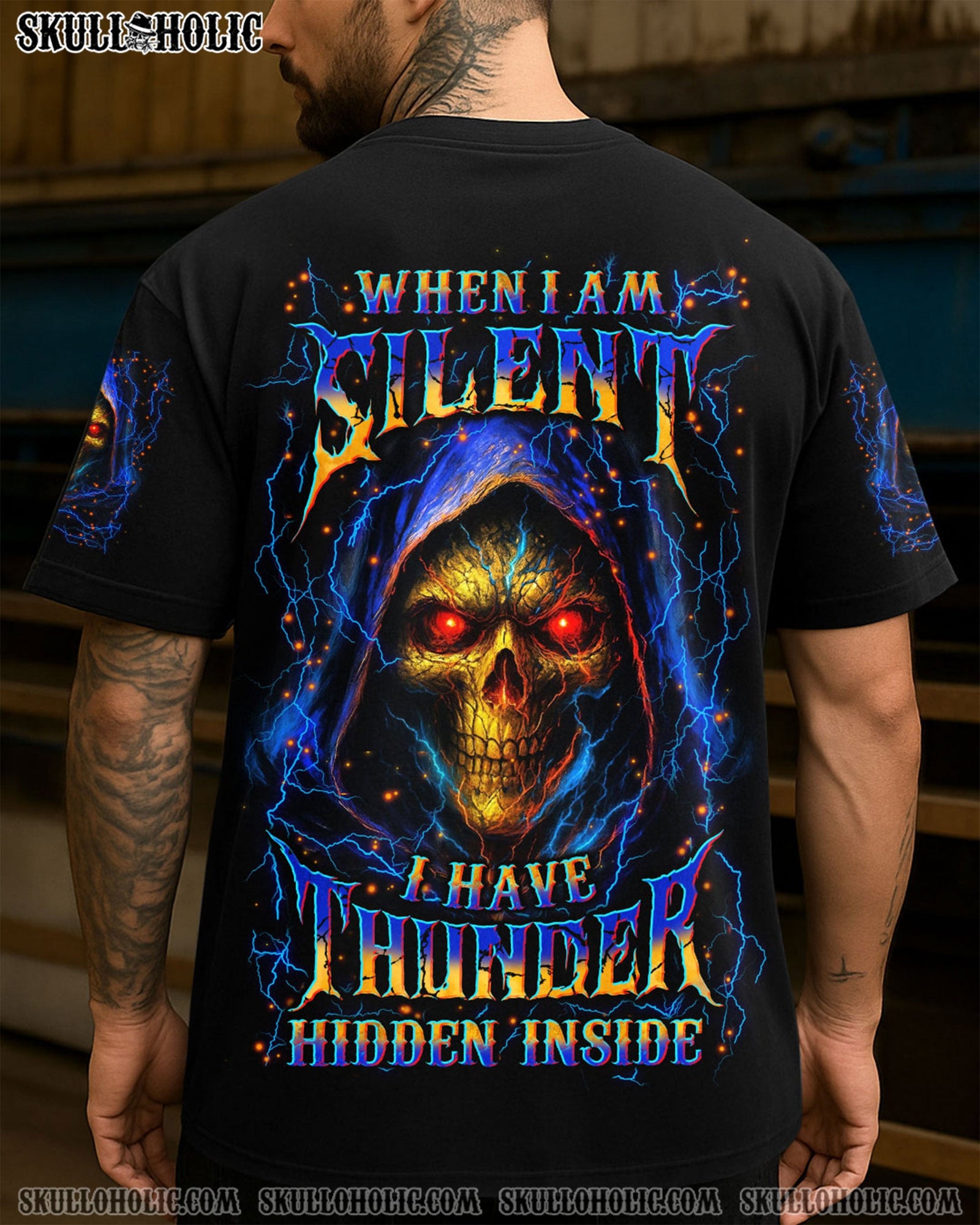 BLISSCORNERS WHEN I AM SILENT I HAVE THUNDER HIDDEN INSIDE ALL OVER PRINT